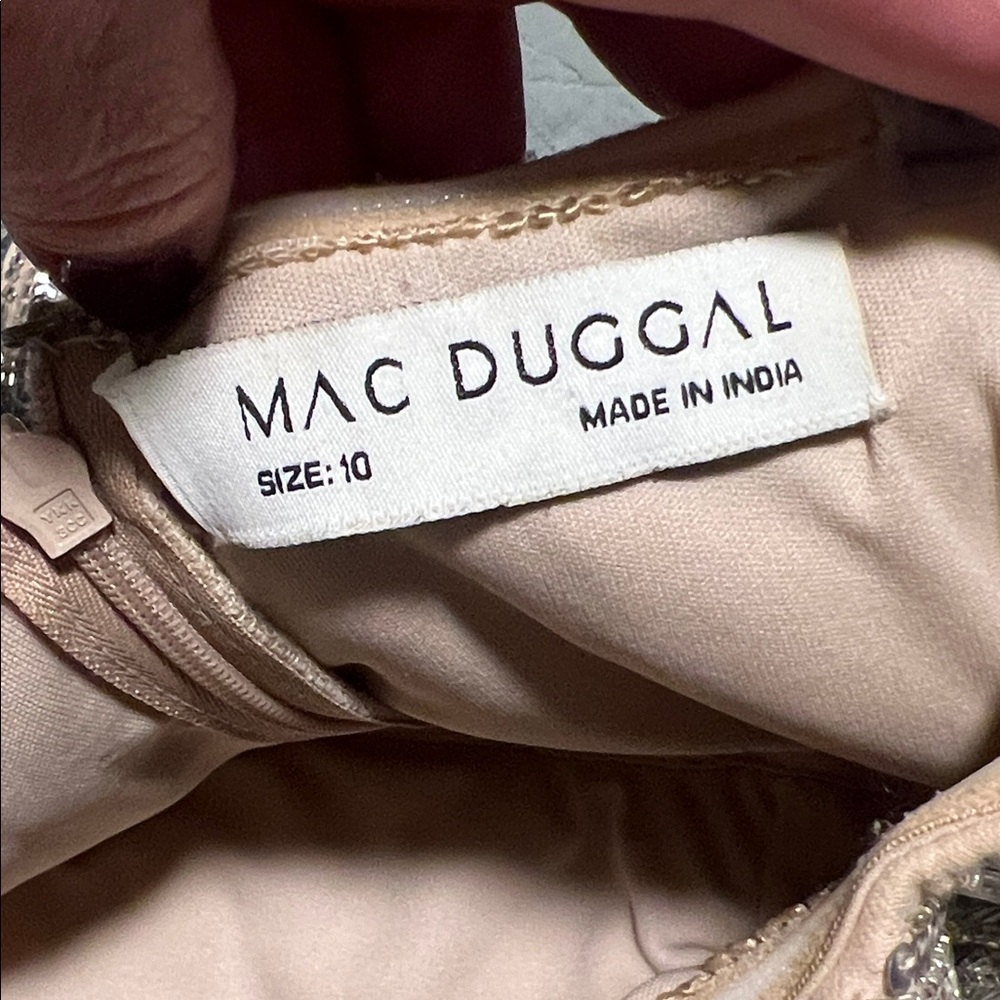 Mac Duggal Champagne Gown
